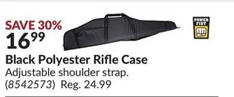 Princess Auto Black polyester rifle offer