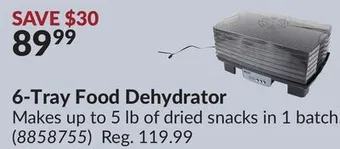 Princess Auto 6-tray food dehydrator offer