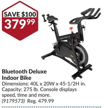 Princess Auto Bluetooth deluxe indoor bike offer