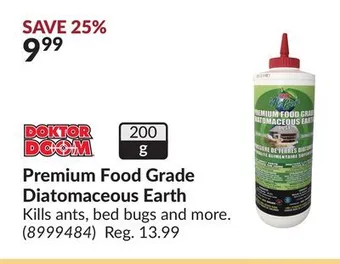 Princess Auto Premium food grade diatomaceous earth offer