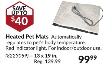 Princess Auto Heated pet mats offer