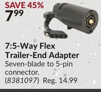 Princess Auto 7: 5-way flex trailer-end adapter offer