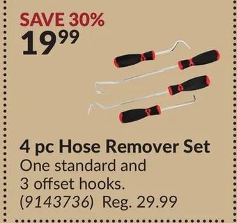 Princess Auto 4 pc hose remover set offer