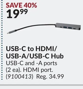 Princess Auto Usb-c to hdmi/ usb-a/usb-c hub offer