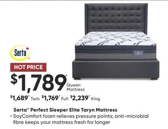 Sleep Country Serta perfect sleeper elite taryn mattress offer