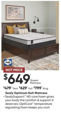 Sleep Country Sealy optimum holt mattress offer