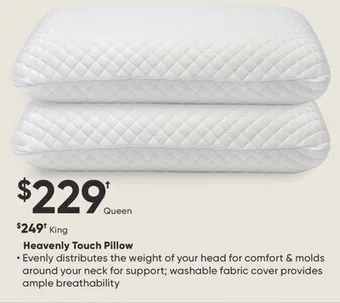 Sleep Country Heavenly touch pillow offer