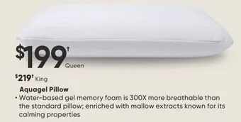 Sleep Country Aquagel pillow offer