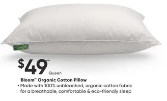 Dormez Vous Bloom organic cotton pillow offer