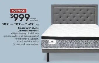 Dormez Vous Kingsdown studio clairmont mattress offer