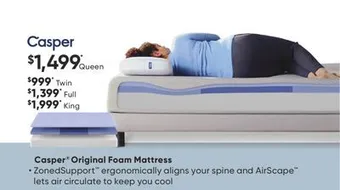 Dormez Vous Casper original foam mattress offer