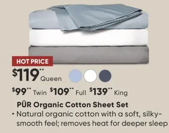 Dormez Vous Pür organic cotton sheet set offer