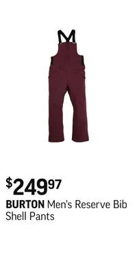 Sport Chek Men's reserve bib shell pants offer
