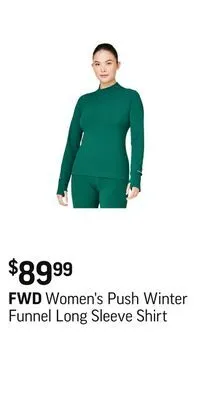 Sport Chek Women's push winter funnel long sleeve shirt offer