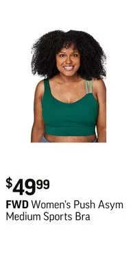 Sport Chek Women's push asym medium sports bra offer