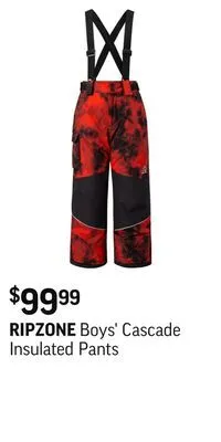 Sport Chek Boys' cascade insulated pants offer