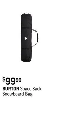 Sport Chek Space sack snowboard bag offer