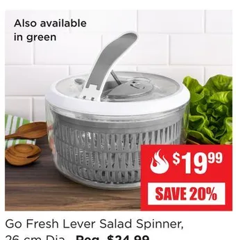 Kitchen Stuff Plus Go fresh lever salad spinner offer