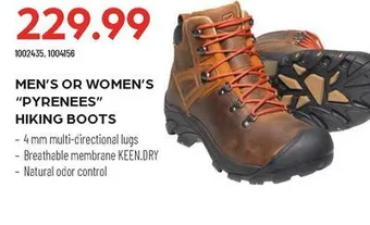 Pronature Keen men's or women's pyrenees hiking boots offer