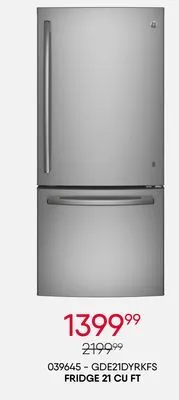 Meubles RD Ge appliances fridge 21 cu ft offer