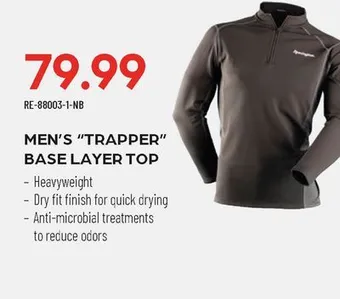 Pronature Remington men's trapper base layer top offer