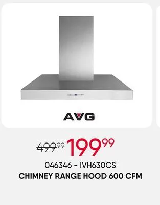Meubles RD Chimney range hood 600 cfm offer