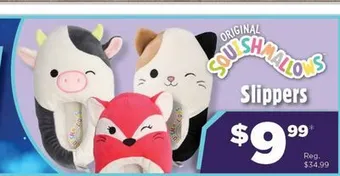 Showcase Squishmallows slippers offer