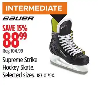 Canadian Tire Bauer supreme strike hockey skate offer