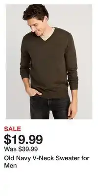Old Navy Old navy v-neck sweater for men offer