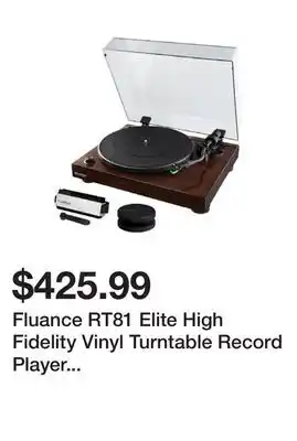 Newegg Fluance rt81 elite high fidelity vinyl turntable record player featuring audio technica at95e, belt drive, built-in preamp wi offer