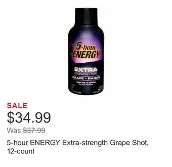 Costco 5-hour energy extra-strength grape shot, 12-count offer