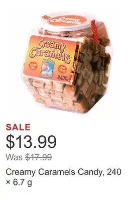 Costco Creamy caramels candy, 240 × 6.7 g offer