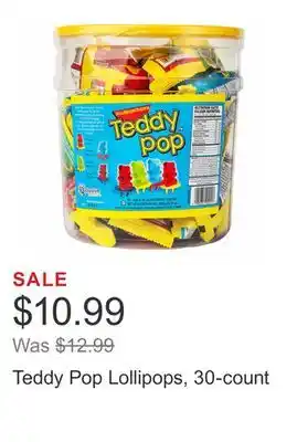 Costco Teddy pop lollipops, 30-count offer