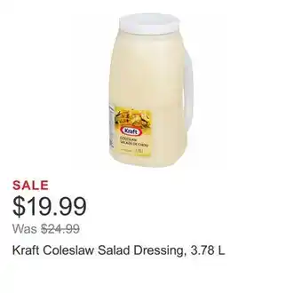 Costco Kraft coleslaw salad dressing, 3.78 l offer