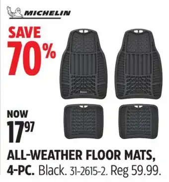 Canadian Tire Michelin all-weather floor mats, 4-pc offer