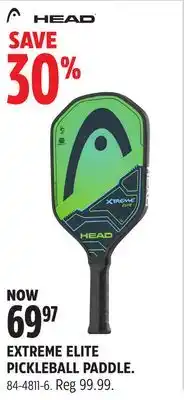 Canadian Tire Head extreme elite pickleball paddle offer
