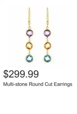 Costco Multi-stone round cut earrings offer