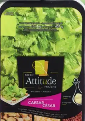 IGA Attitude fraîche lettuce blend with toppings offer