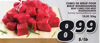 IGA Beef cubes for beef bourguignon offer