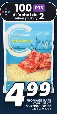 IGA Compliments shredded cheese offer