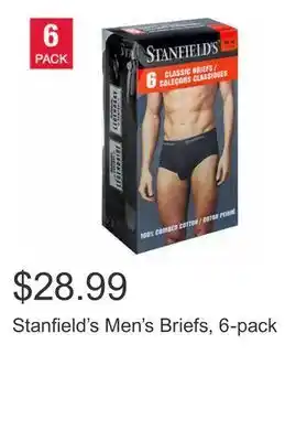 Costco Stanfield's men's briefs, 6-pack offer