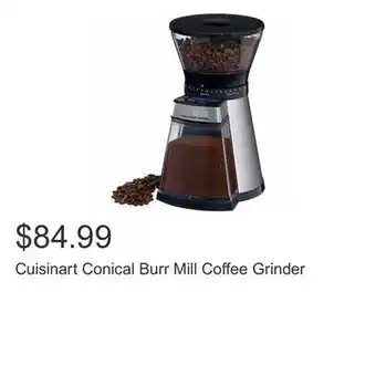 Costco Cuisinart conical burr mill coffee grinder offer
