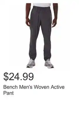 Costco Bench men's woven active pant offer
