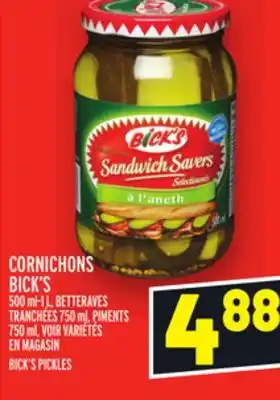 Metro Cornichons bick's | bick's pickles offer