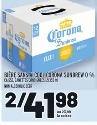 Metro Bière sans alcool corona sunbrew 0% | non-alcoholic beer offer