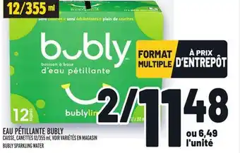 Metro Eau pétillante bubly | bubly sparkling water offer