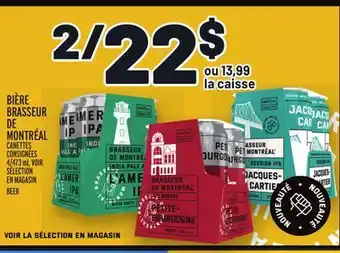 Metro Bière brasseur de montréal | beer offer