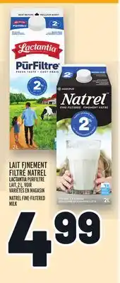 Metro Lait finement filtré natrel | natrel fine-filtered milk offer