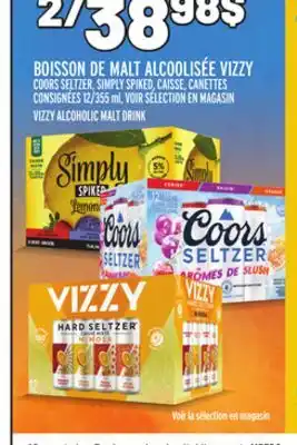 Metro Boisson de malt alcoolisée vizzy | vizzy alcoholic malt drink offer