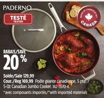 Canadian Tire Paderno 5-qt canadian jumbo cooker offer